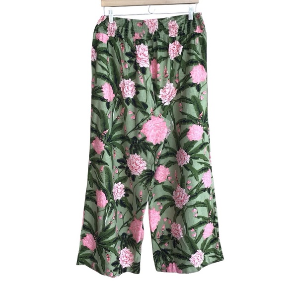 Aguabendita X Target Boho Peony Print Linen Blend Wide Leg Pants Size La…NEW - Picture 4 of 8
